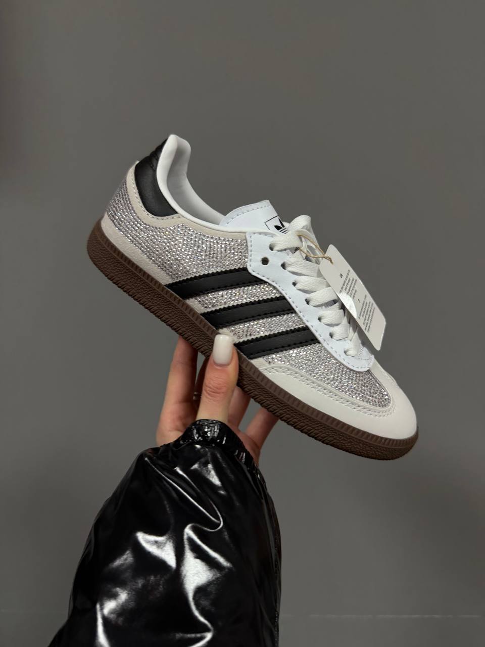 Adidas Samba Light Grey Swarovski