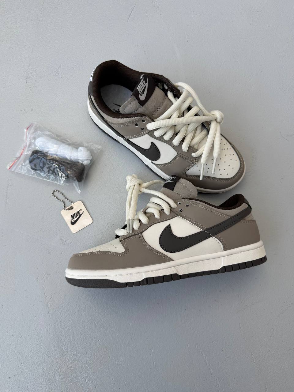 Nike Sb Dunk Grey White Black Swoosh - Зображення 6