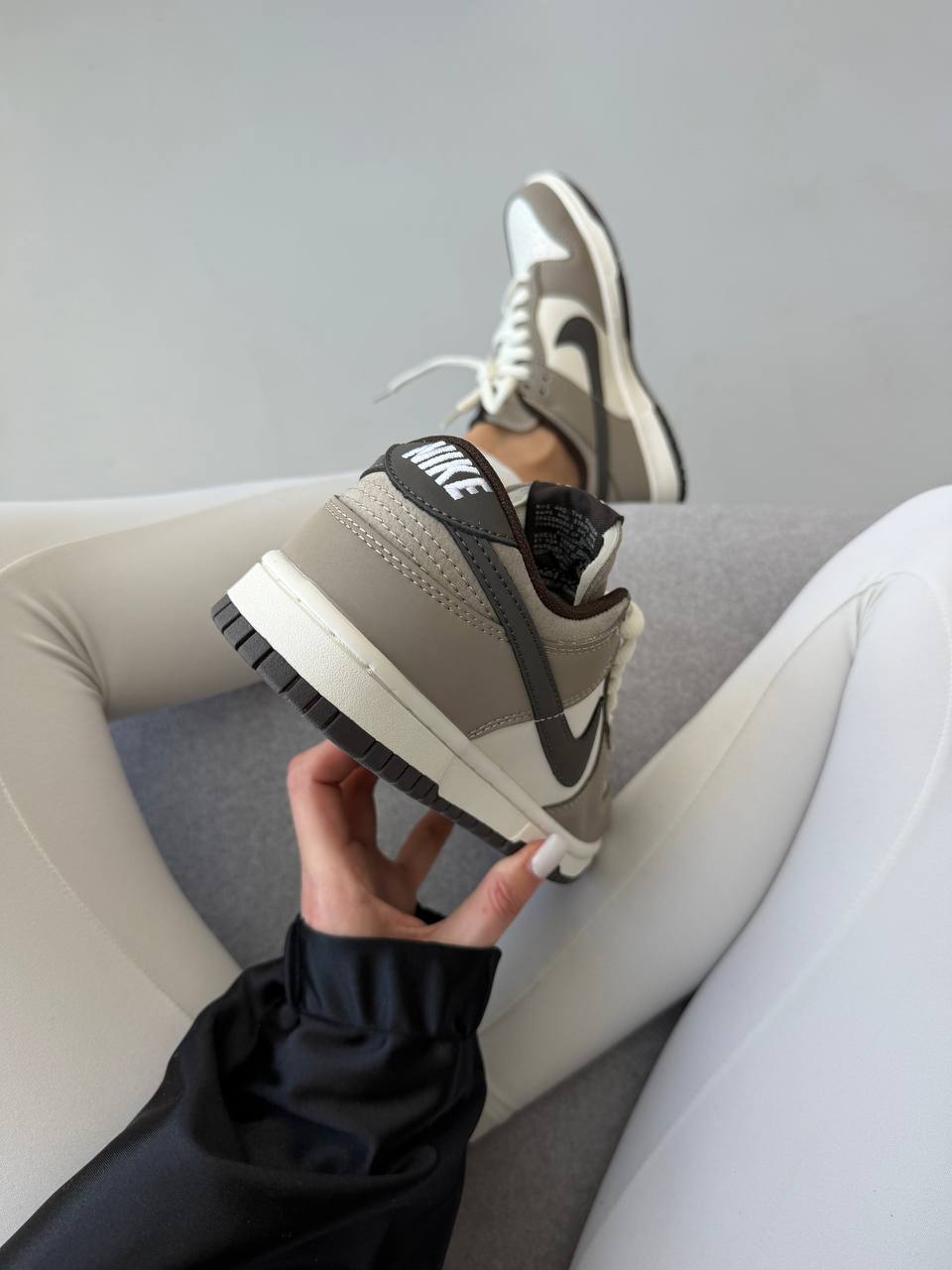 Nike Sb Dunk Grey White Black Swoosh - Зображення 7