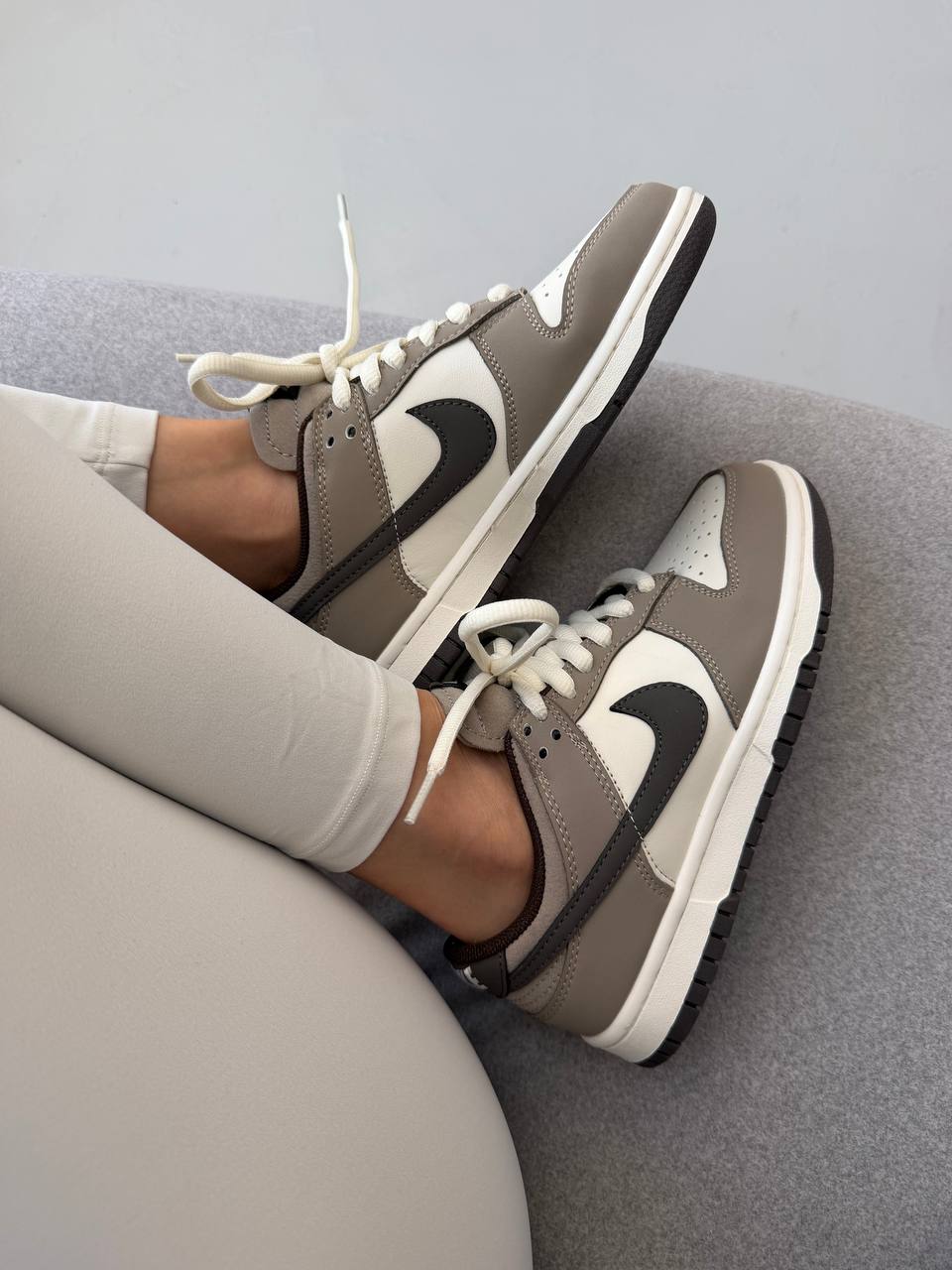 Nike Sb Dunk Grey White Black Swoosh - Зображення 2
