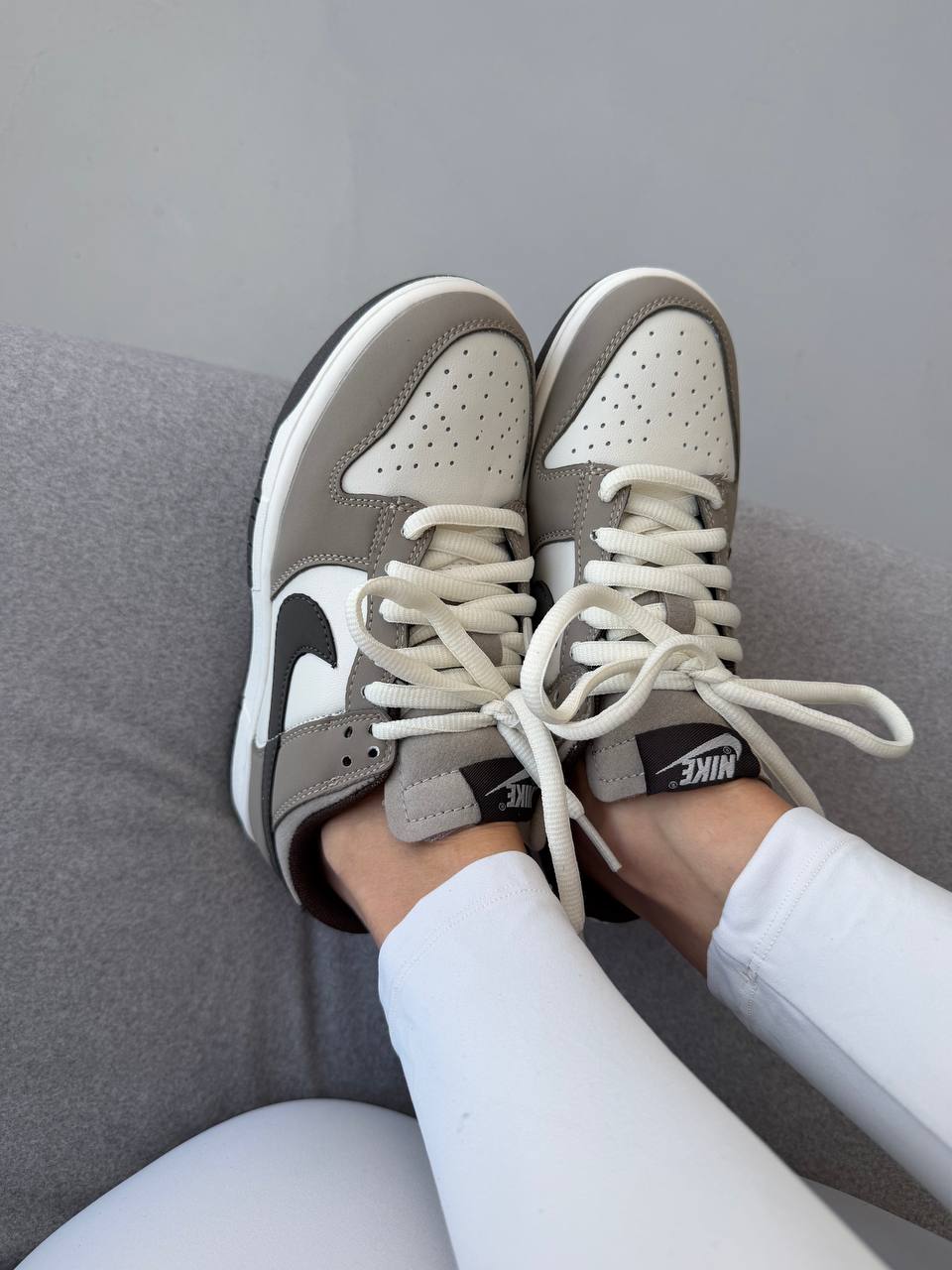 Nike Sb Dunk Grey White Black Swoosh - Зображення 4