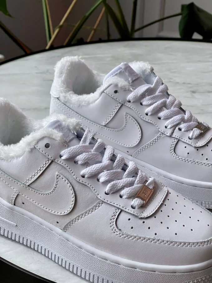 Nike Air Force 1 White Fur - Зображення 3