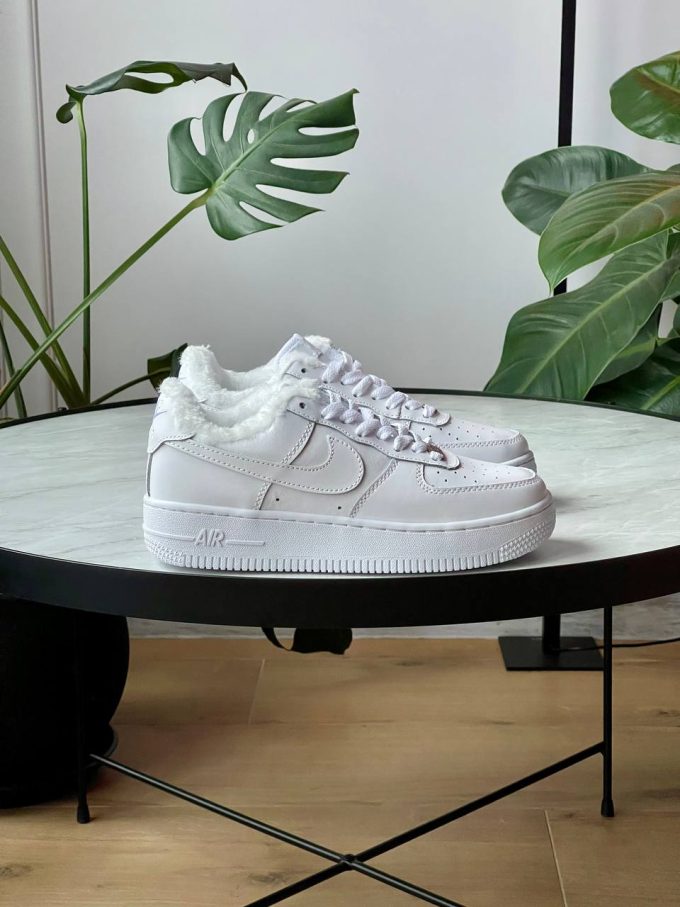 Nike Air Force 1 White Fur