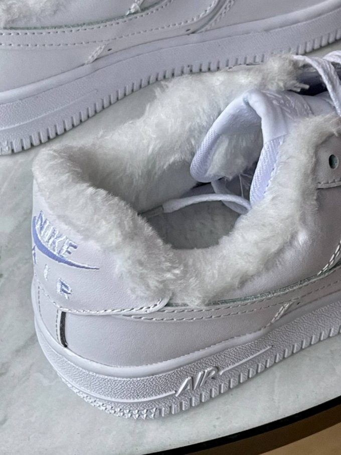 Nike Air Force 1 White Fur - Зображення 4