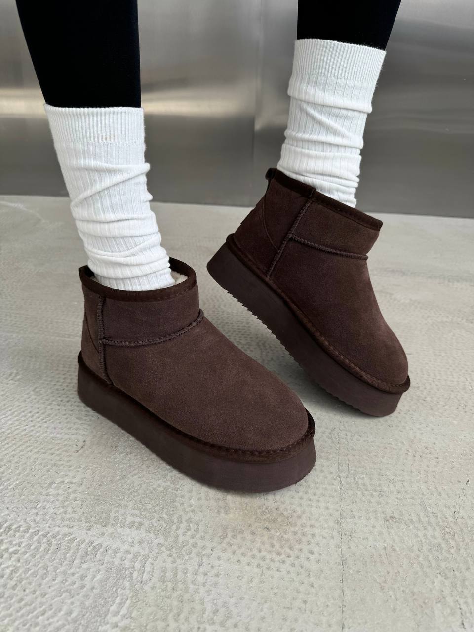 UGG Ultra Mini Platform Dark Chocolate Suede