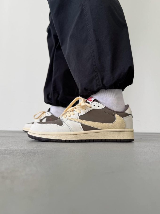 Nike Air Jordan 1 Low x Travis Scott Beige/Gray - Зображення 7