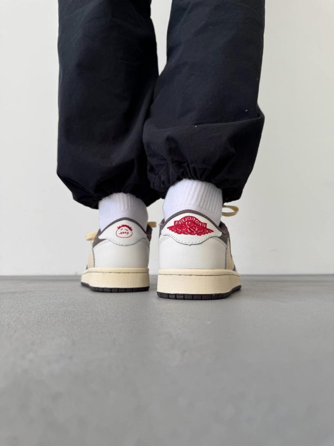 Nike Air Jordan 1 Low x Travis Scott Beige/Gray - Зображення 8