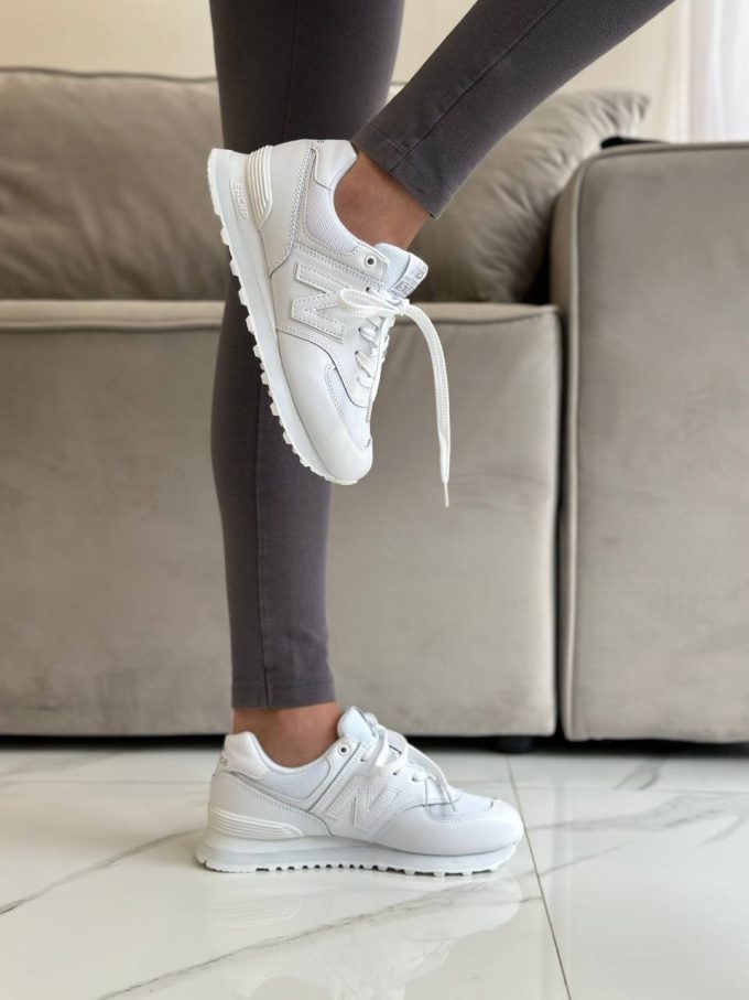 New Balance 574 White Leather - Зображення 5