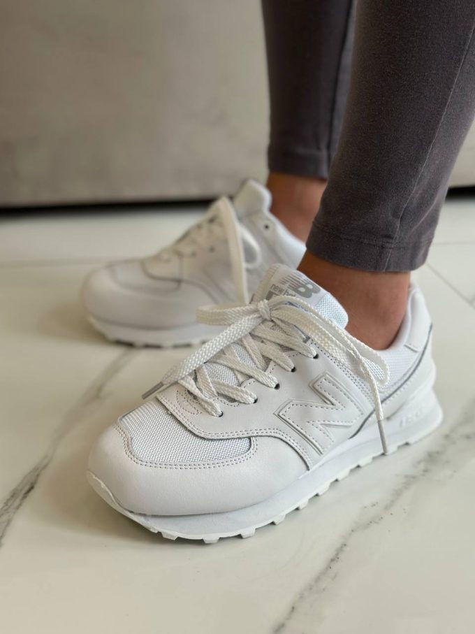 New Balance 574 White Leather - Зображення 3
