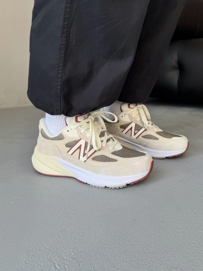 New Balance 990v6 x Loro Piana Beige/Bordo - Зображення 3