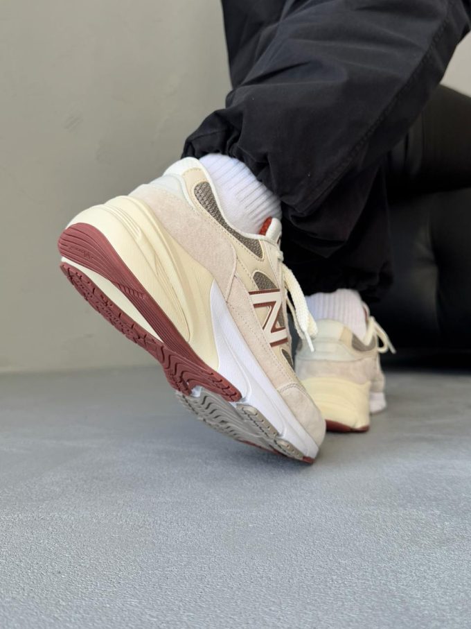 New Balance 990v6 x Loro Piana Beige/Bordo - Зображення 5