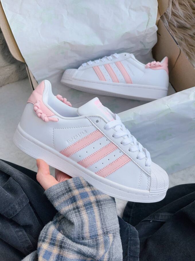 Adidas Superstar White / Pink Knotted Rope