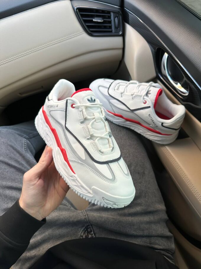 Adidas Niteball ll White Red - Зображення 2