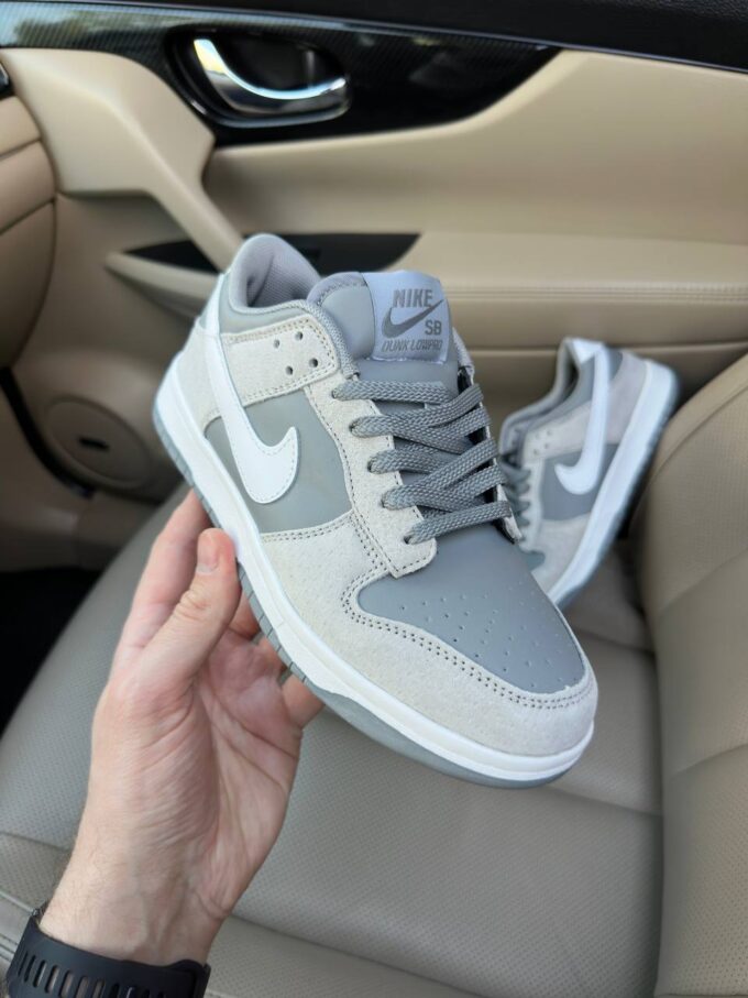 Nike SB Dunk Low Grey White - Зображення 2
