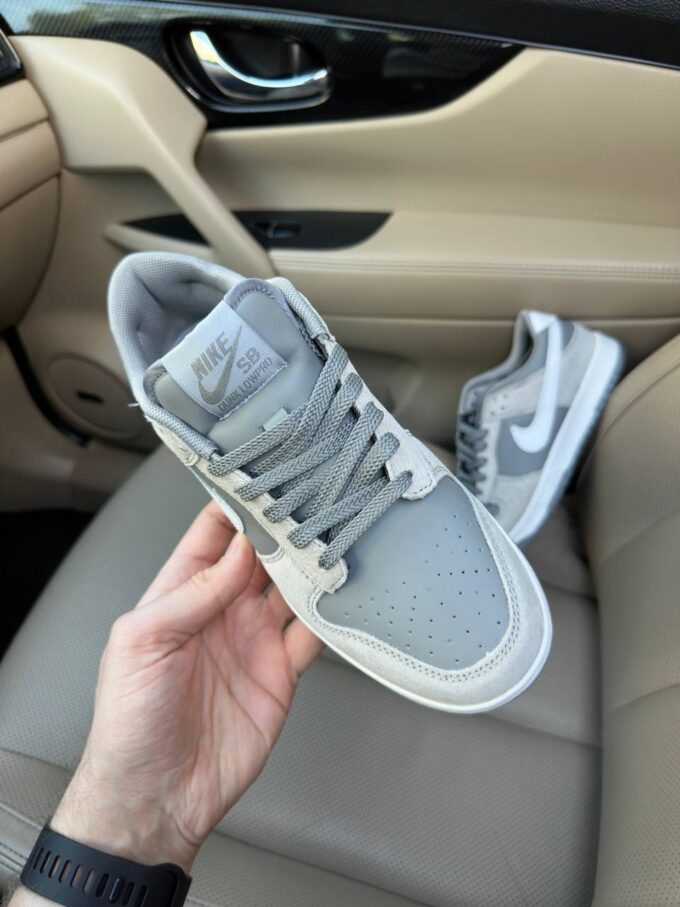 Nike SB Dunk Low Grey White - Зображення 4