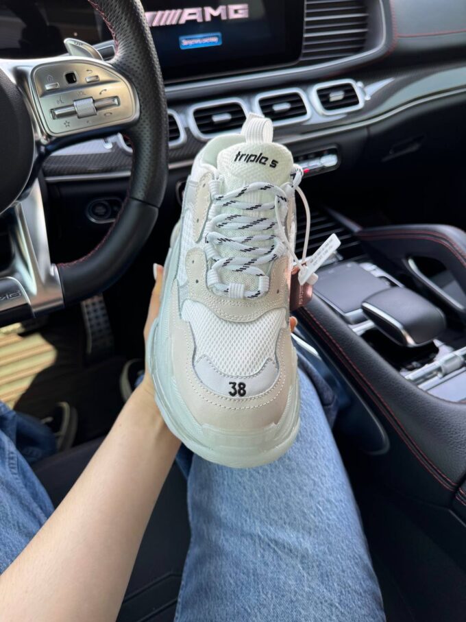 Balenciaga Triple S  Clear Sole White - Зображення 3