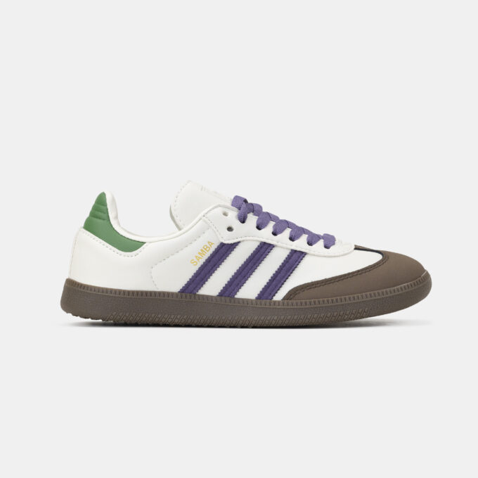 Adidas Samba Off White Core Purple Green Brown - Зображення 2