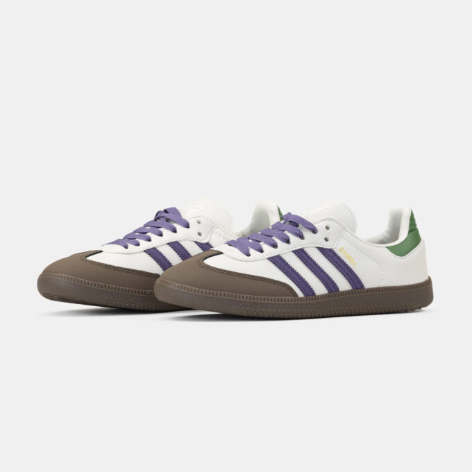 Adidas Samba Off White Core Purple Green Brown - Зображення 3