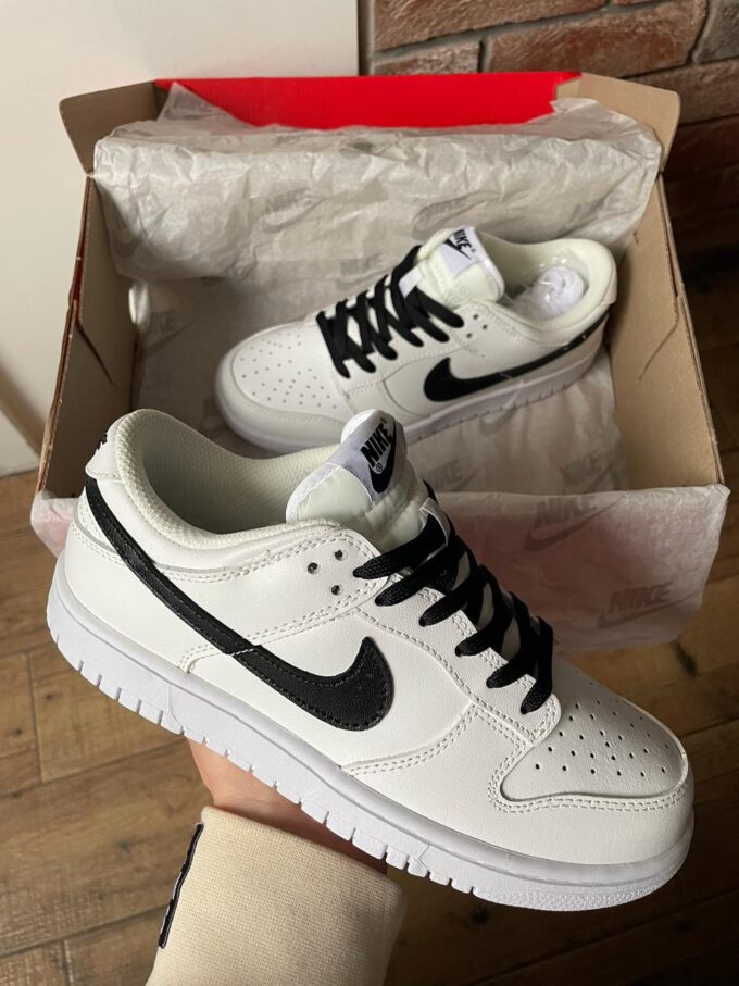 Nike SB Dunk Low White Black - Зображення 3