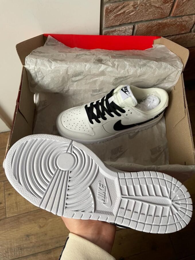 Nike SB Dunk Low White Black - Зображення 7