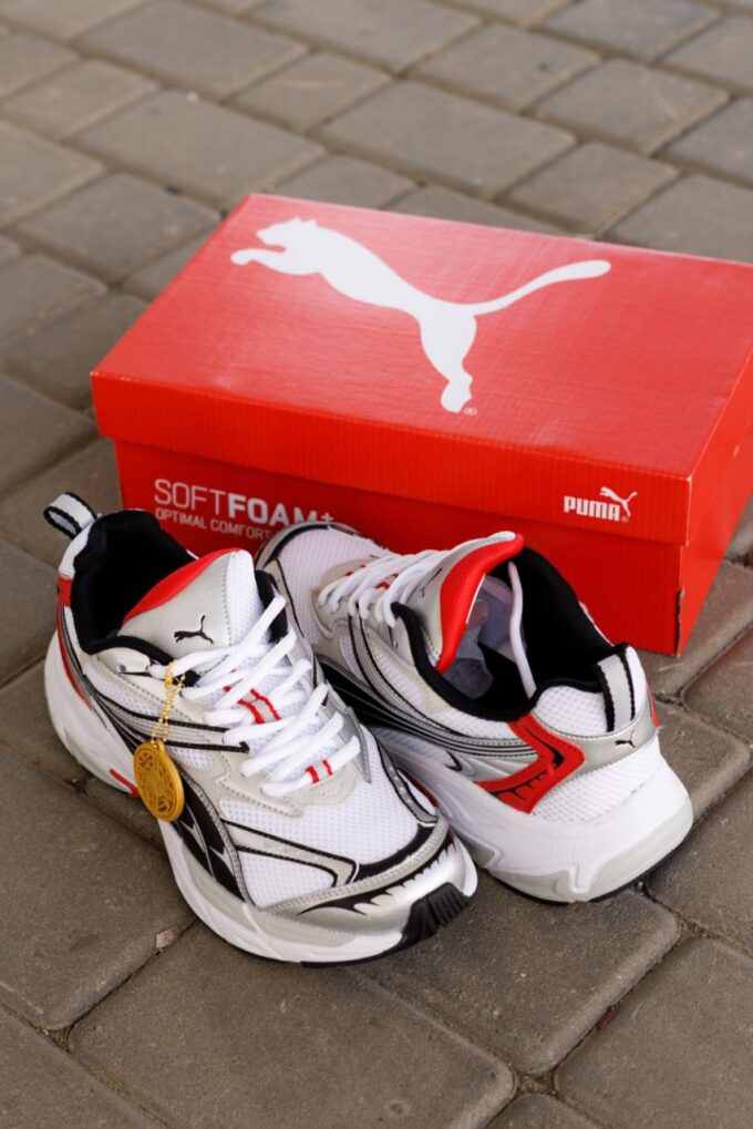 Puma Morphic Base White Grey Black Red - Зображення 2
