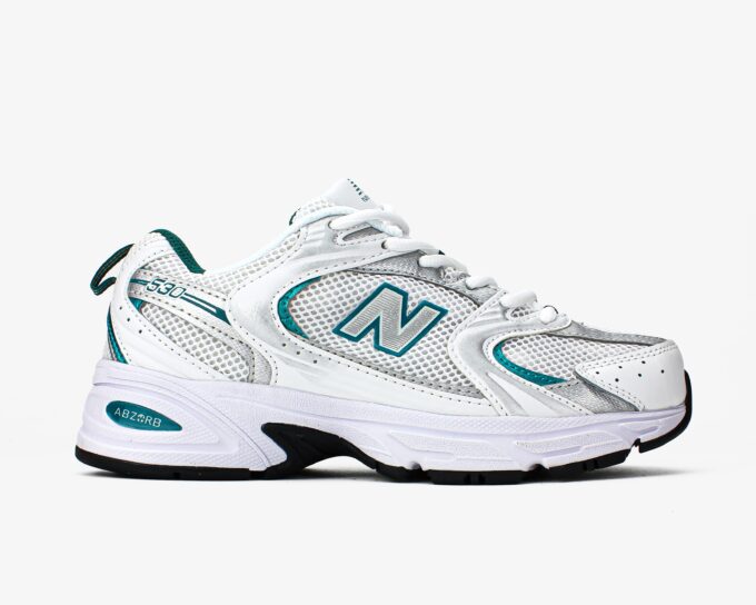 New Balance 530 White Silver Green