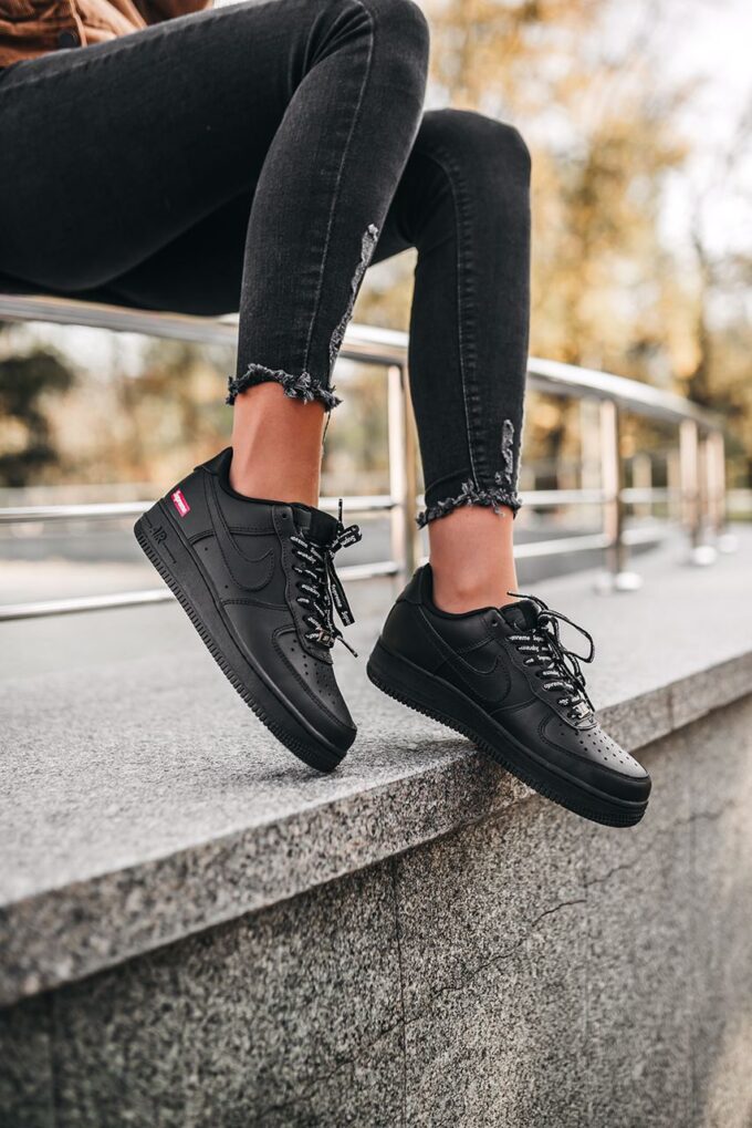 Nike Air Force 1 '07 Supreme Black - Зображення 3