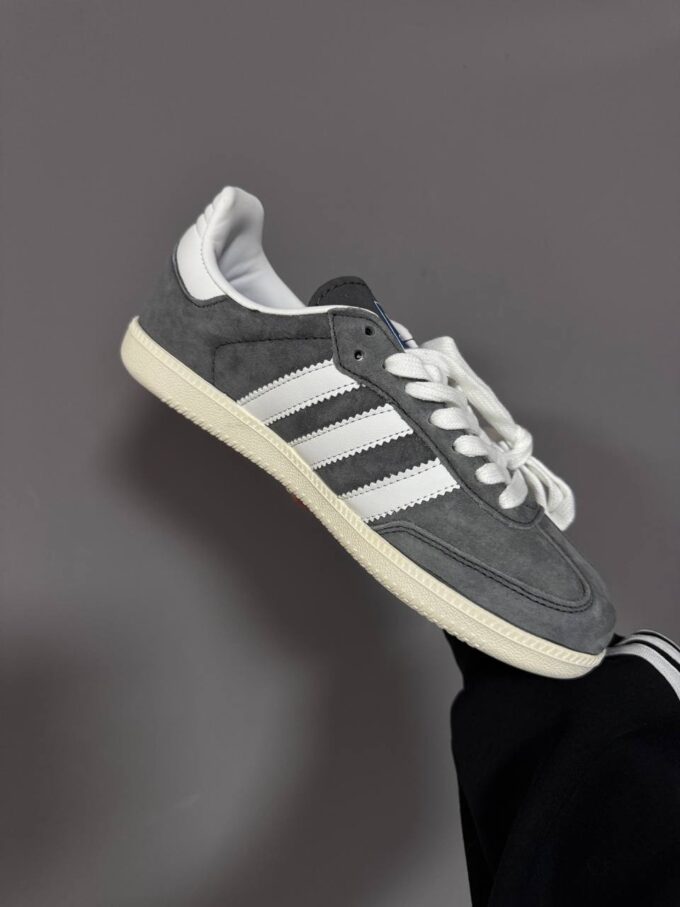 Adidas Samba Grey Suede / White Sole - Зображення 5