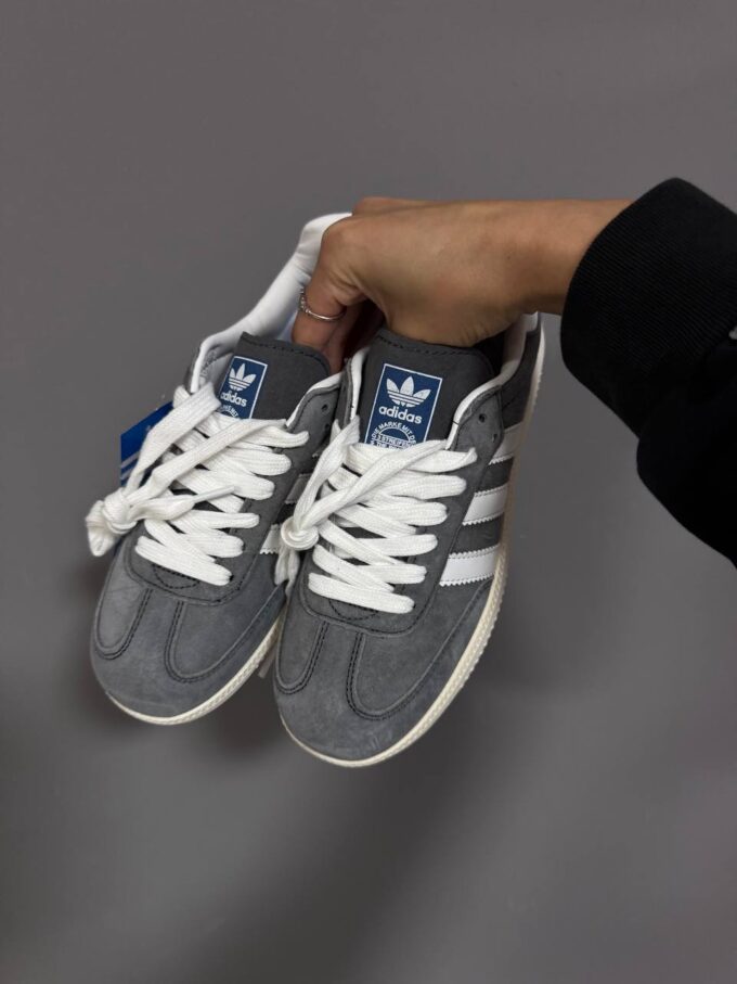 Adidas Samba Grey Suede / White Sole - Зображення 3
