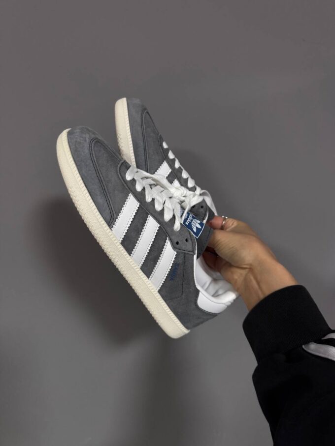 Adidas Samba Grey Suede / White Sole - Зображення 4