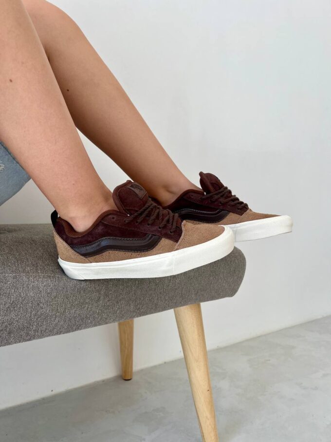 Vans KNU Skool Brown Beige White - Зображення 2