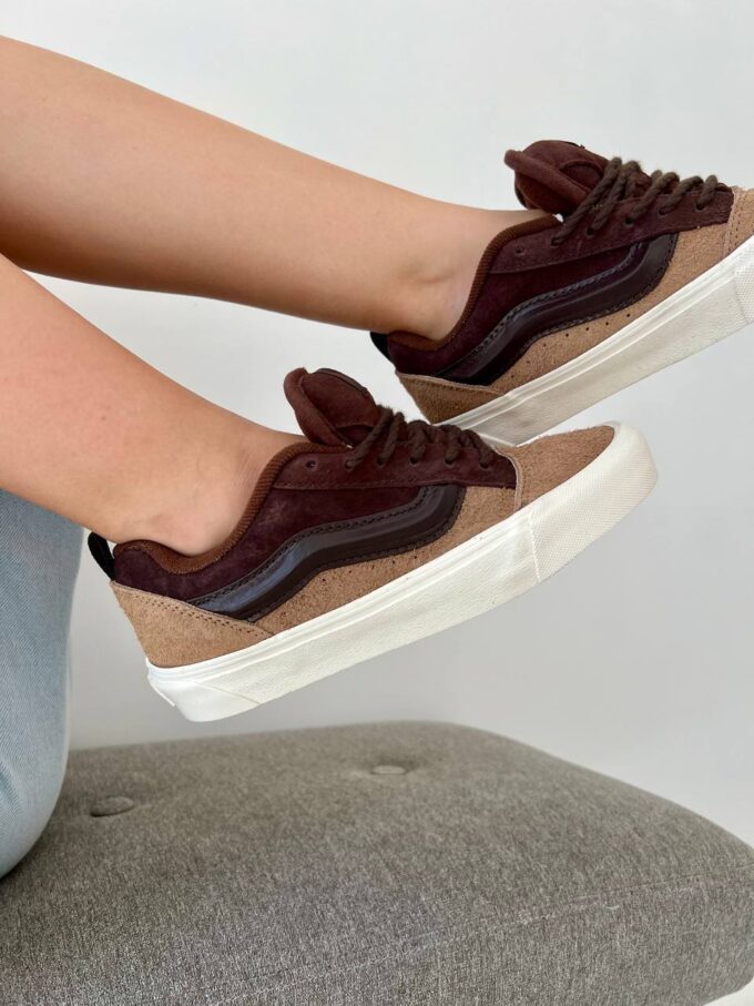 Vans KNU Skool Brown Beige White - Зображення 4