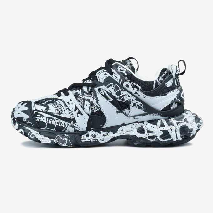 Balenciaga Track Graffiti Black White - Зображення 2