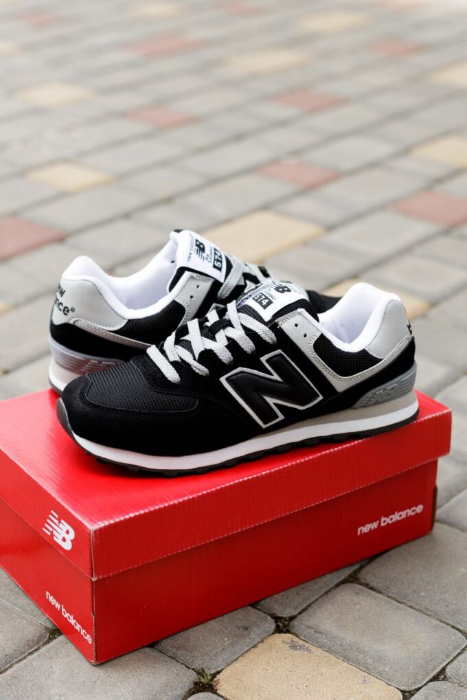New Balance 574 Black Grey - Зображення 3
