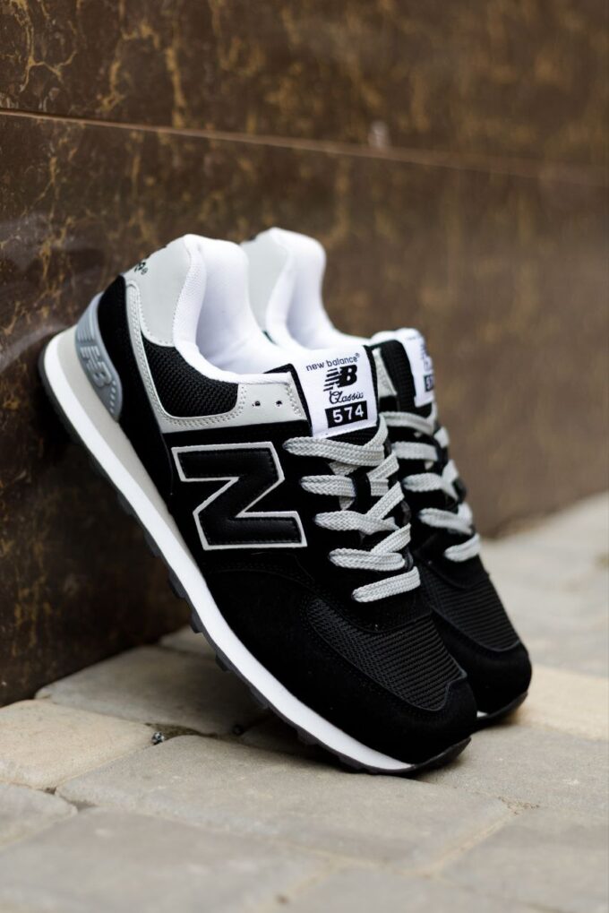 New Balance 574 Black Grey - Зображення 2