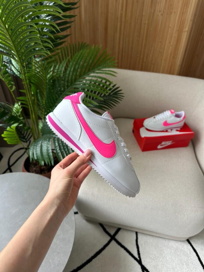 Nike Cortez GS White Laser Fuchsia