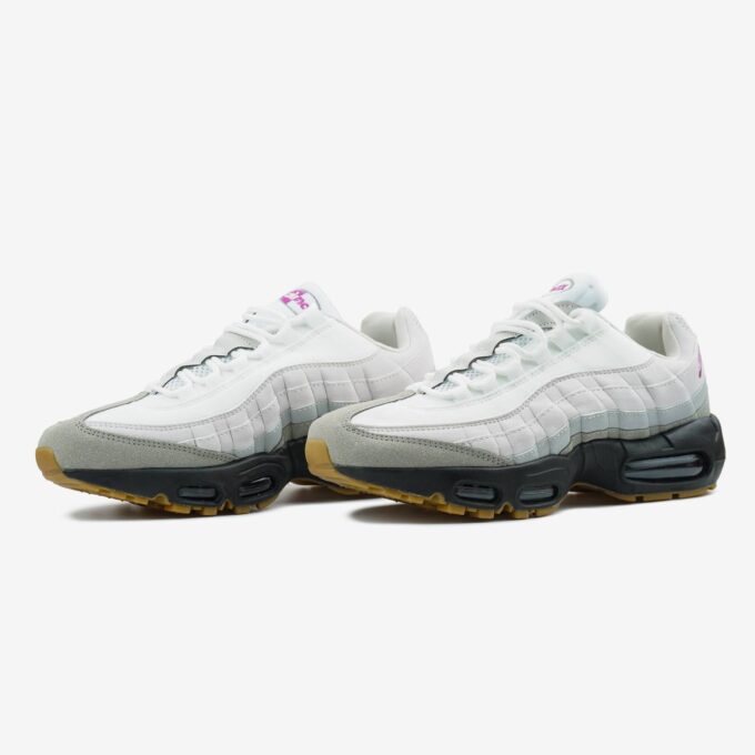 Nike Air Max 95 White Grey Black Gum - Зображення 3