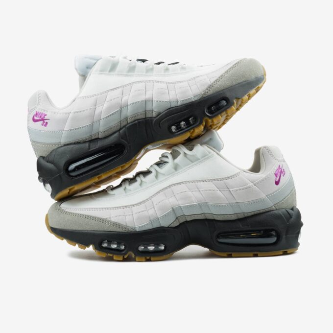 Nike Air Max 95 White Grey Black Gum - Зображення 4