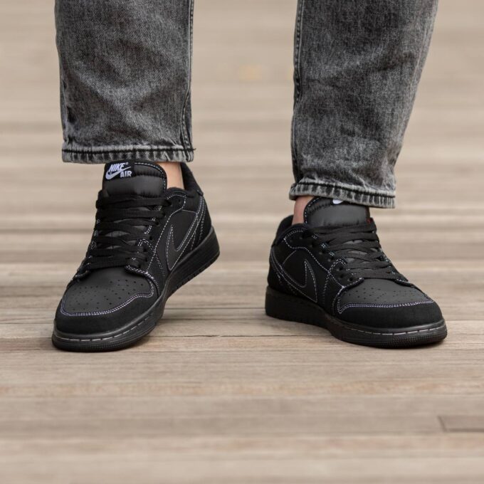 Air Jordan Retro 1 Low x Travis Scott OG Black Phantom - Зображення 3