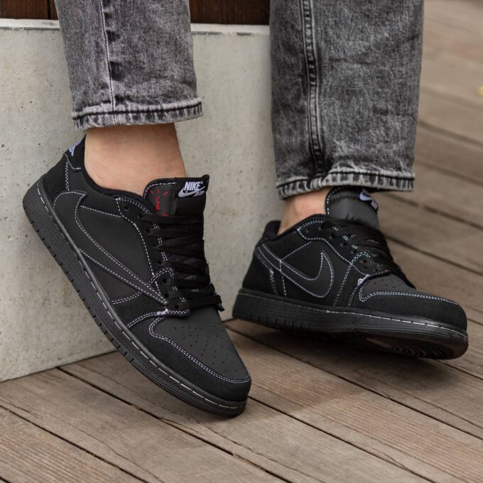 Air Jordan Retro 1 Low x Travis Scott OG Black Phantom - Зображення 4