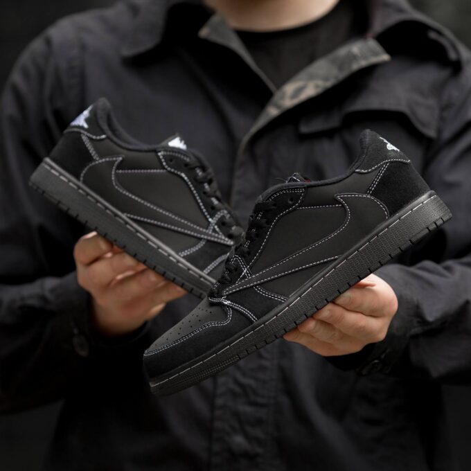 Air Jordan Retro 1 Low x Travis Scott OG Black Phantom - Зображення 7