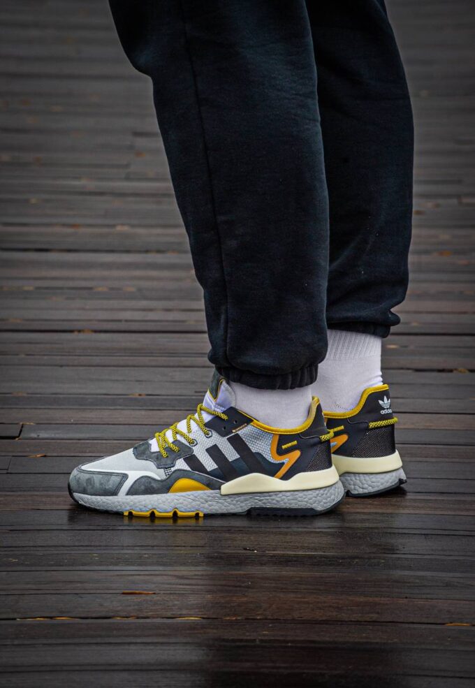 Adidas Nite Jogger Boost  Core Black  Yellow Dark Grey