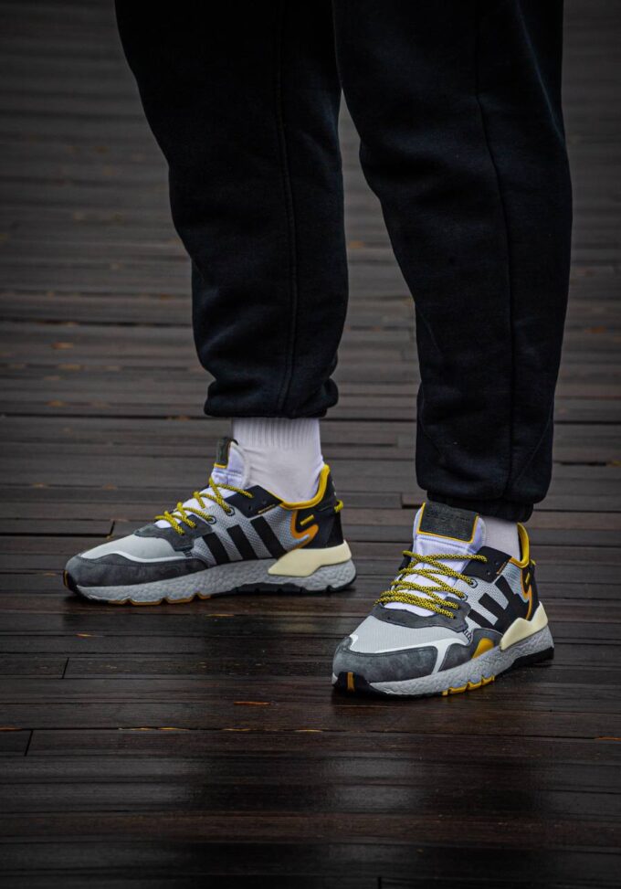 Adidas Nite Jogger Boost  Core Black  Yellow Dark Grey - Зображення 2