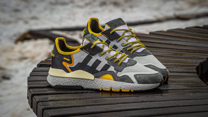 Adidas Nite Jogger Boost  Core Black  Yellow Dark Grey - Зображення 7