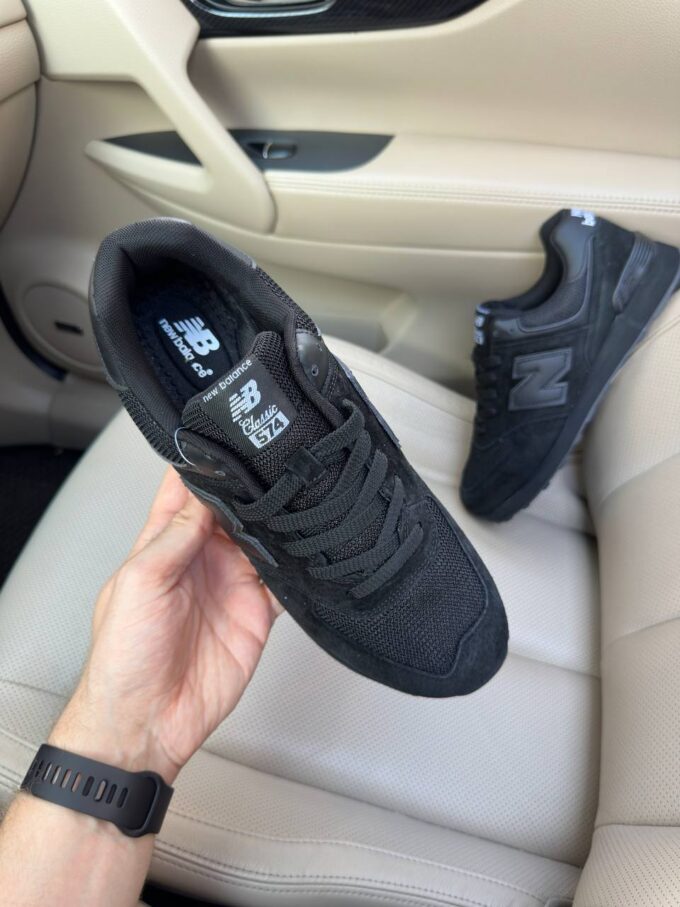 New Balance 574 Full Black - Зображення 3