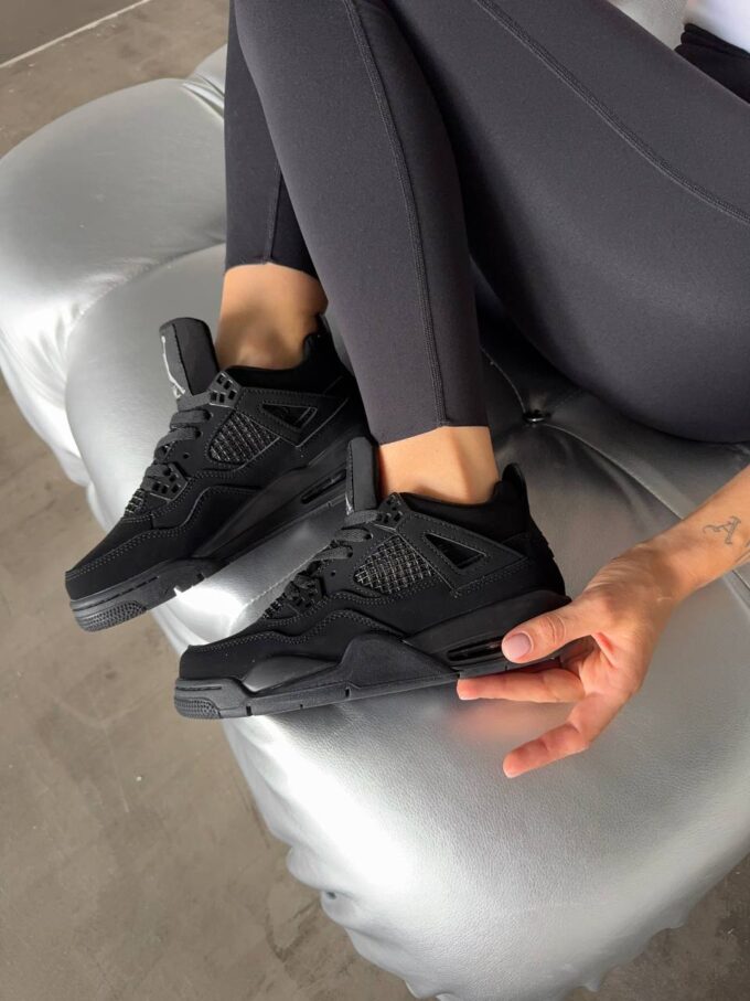 Nike Air Jordan Retro 4 Black - Зображення 4
