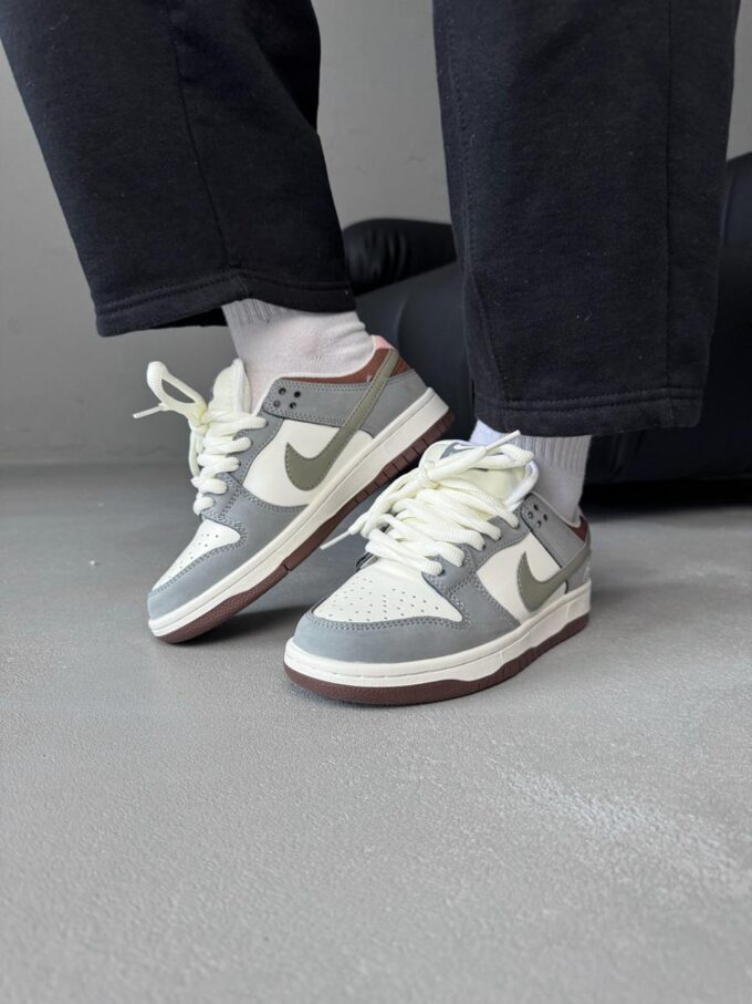 Nike SB Dunk Grey/White/Brown - Зображення 3