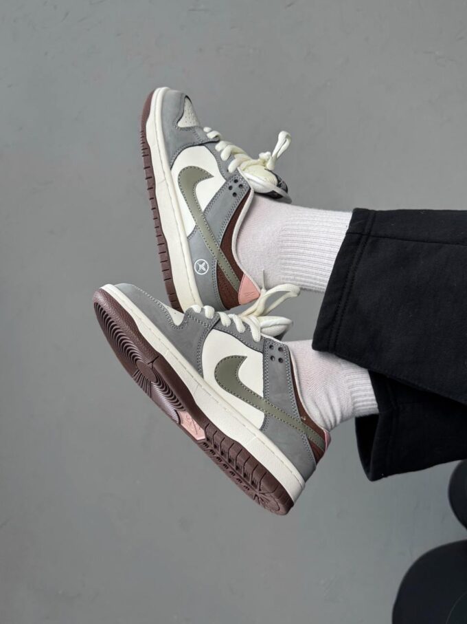 Nike SB Dunk Grey/White/Brown - Зображення 7