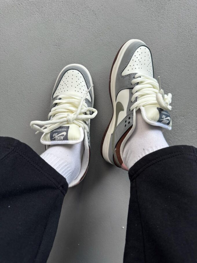 Nike SB Dunk Grey/White/Brown - Зображення 6