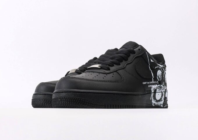 Nike Air Force 1 Low х Comme des Garçons Supreme Black - Зображення 3